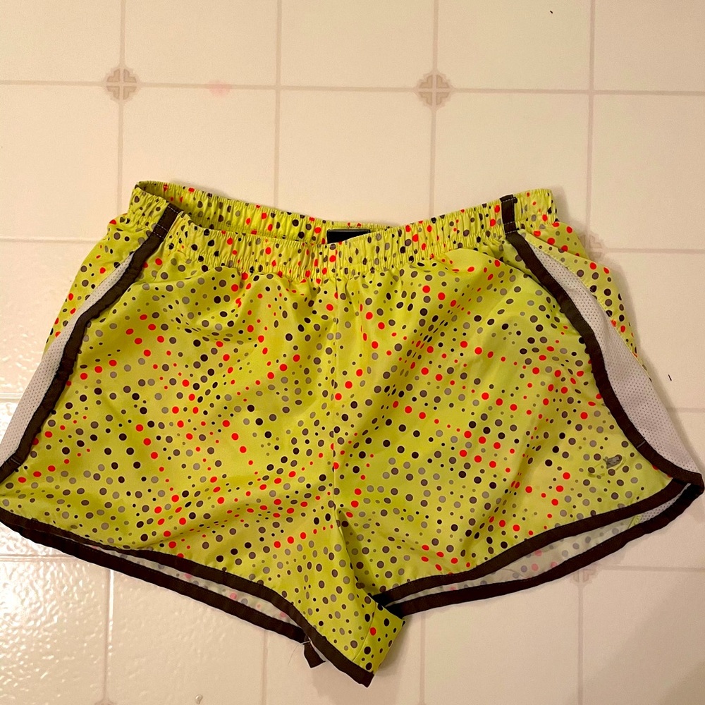 Champion Yellow Running Shorts with Dots